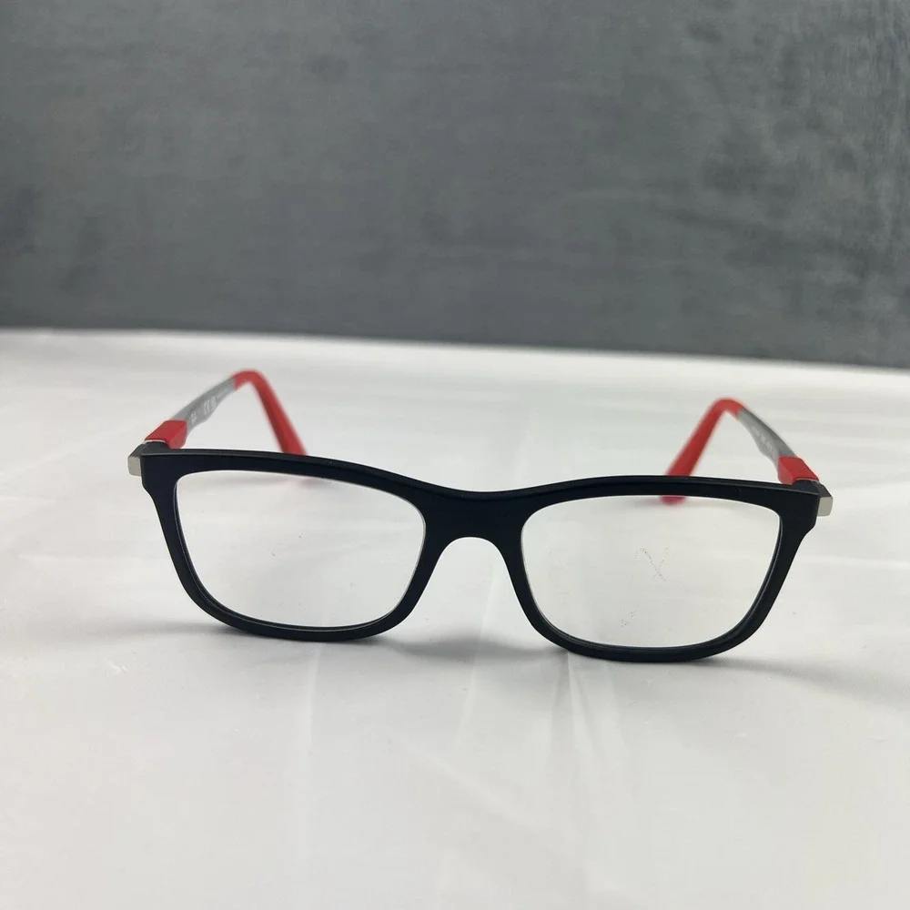 Ray-Ban RB 1549 3652 Kids Youth Eyeglasses FRAMES ONLY Black Red 48-16-125 #3